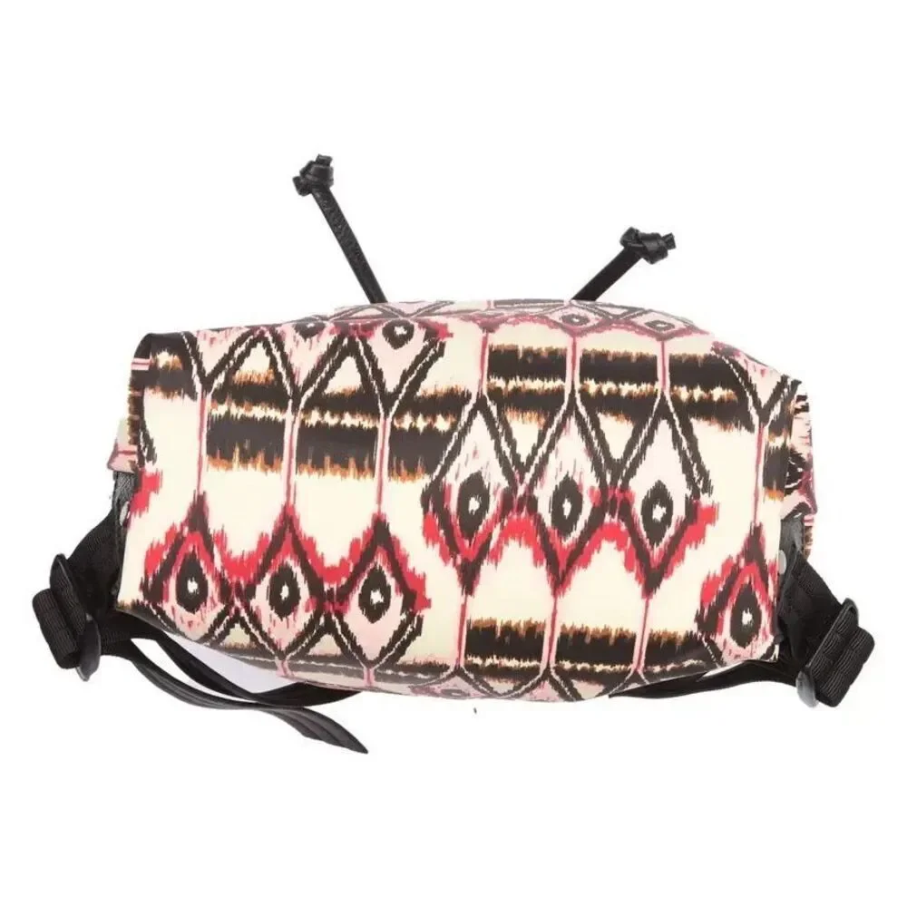 New Longchamp Paris Le Pilage Ivory Ikat Drawstring Backpack